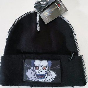 NEW Death Note Ryuk Beanie Hat NWT Black Hot Topic Manga ANIME